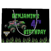 Monster Jam Grave Digger Birthday ラージペーパーバッグ (裏面)