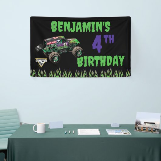 Monster Jam Grave Digger Birthday 横断幕 (トレードショー)