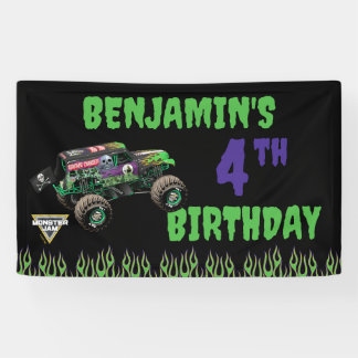 Monster Jam Grave Digger Birthday 横断幕