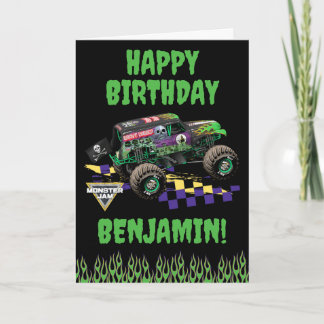 Monster Jam Grave Digger Happy Birthday カード