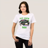 Monster Jam Grave Digger Pit Crew Mom トライブレンドＴシャツ (正面全面)
