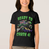 Monster Jam Grave Digger Ready to Crush Birthday トライブレンドＴシャツ (正面)