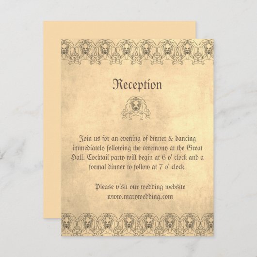 Monster lion medieval 招待状 (正面/裏面)