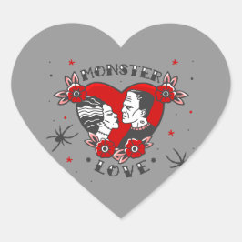 monster love rockabilly frankenstein valentine ハートシール