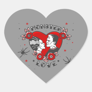 monster love rockabilly frankenstein valentine ハートシール