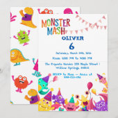 Monster Mash Birthday Invitation - Kids Party 招待状 (正面/裏面)
