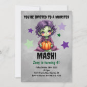 Monster Mash Birthday Party 招待状 (正面)