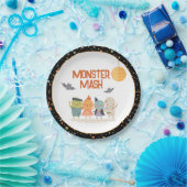 Monster Mash Costume Party Kids Halloween ペーパープレート (パーティー)