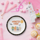 Monster Mash Costume Party Kids Halloween ペーパープレート (パーティー)