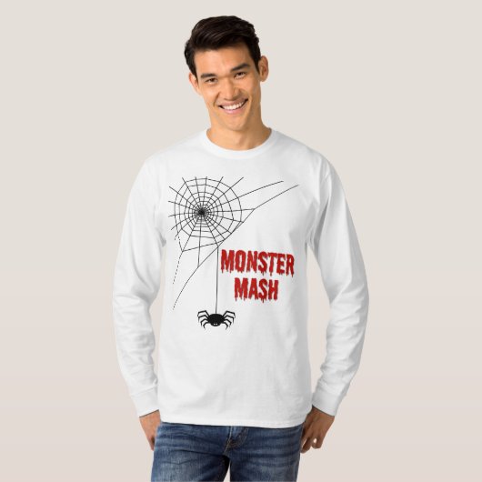 Monster Mash Halloween Spiderweb Tシャツ (正面フル)