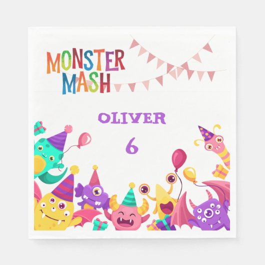 Monster Mash Party Napkins - Kids Birthday スタンダードランチョンナプキン (正面)