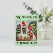 “Monster Mash-Up” Cheesy Chicken Postcard ポストカード (スタンド正面)