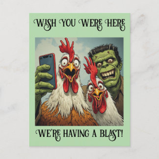 “Monster Mash-Up” Cheesy Chicken Postcard ポストカード