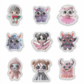 monster modeling clay colorful  シール (正面)