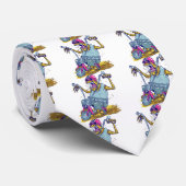 Monster Motorcycle Biker Cartoon ネクタイ (ロール)