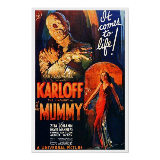 Monster Movie Poster The Mummy ポスター (正面)