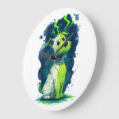 Monster Mutt � Cute Halloween Dog ラージ壁時計 (傾斜)