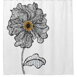 Monster Poppy シャワーカーテン