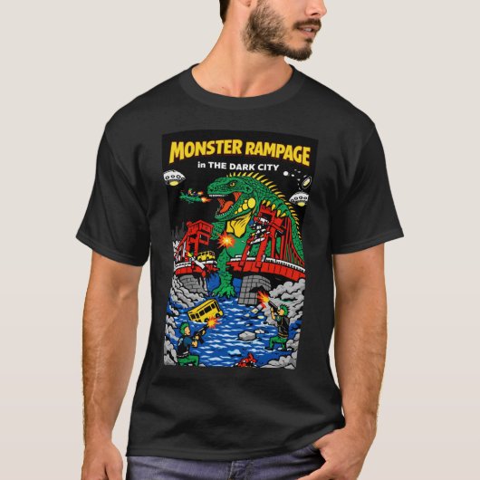 Monster Rampage in Dark City Tシャツ (正面)