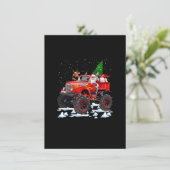 Monster Red Truck With Santa, Christmas Tree, Rein 招待状 (スタンド正面)
