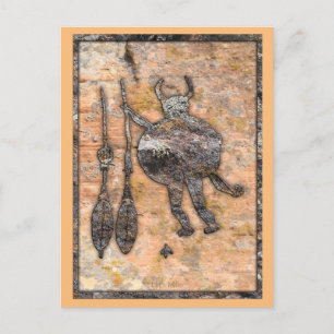 Monster Slayer Petroglyph - Galisteo，ニューメキシコ ポストカード
