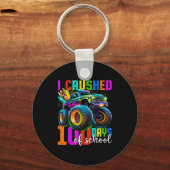 Monster Truck 100th Day Of School Boys 100 Days Of キーホルダー (正面)