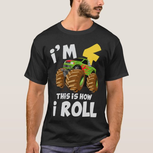 Monster Truck 4th Birthday Truck Birthday funny pi Tシャツ (正面)