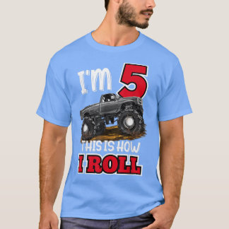 Monster Truck 5th Birthday Funny 5 Year Old Birthd Tシャツ