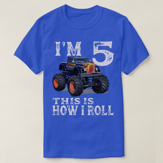 Monster Truck 5th Birthday Gifts I'm 5 This Is How Tシャツ (デザイン正面)
