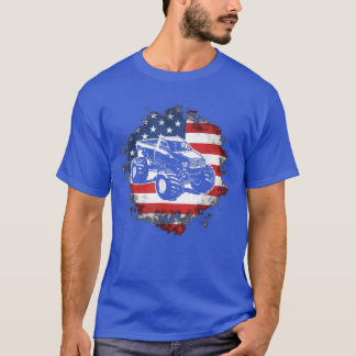 Monster Truck American Flag Racing USA Patriotic 4 Tシャツ