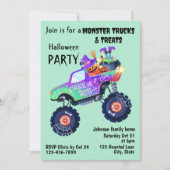 Monster Truck And Treats Halloween Party  招待状 (正面)