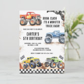 Monster Truck Bash Boy Birthday Invitation 招待状 (スタンド正面)