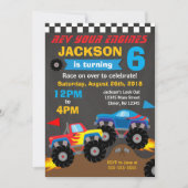 Monster Truck Birthday Bash 招待状 (正面)