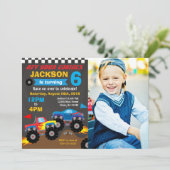 Monster Truck Birthday Bash Photo 招待状 (スタンド正面)
