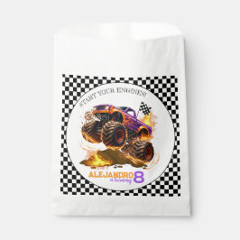 Monster Truck Birthday Fire Flames  フェイバーバッグ