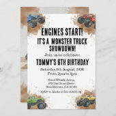 Monster Truck Birthday Invitation 招待状 (正面/裏面)