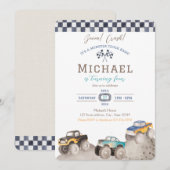 Monster Truck Birthday Invitation 招待状 (正面/裏面)