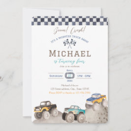 Monster Truck Birthday Invitation 招待状