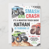 Monster Truck Birthday Invitation 招待状 (正面)