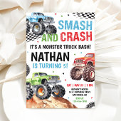 Monster Truck Birthday Invitation 招待状