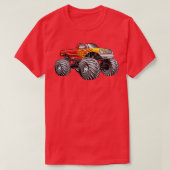 Monster Truck Blazing Flame 2 Tシャツ (デザイン正面)