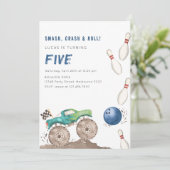 Monster Truck & Bowling Birthday Party  招待状 (スタンド正面)