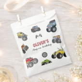 Monster truck, boy any age birthday フェイバーバッグ (クリップ留めされた状態)