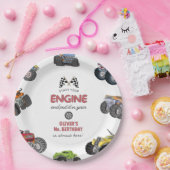Monster truck, boy any age birthday ペーパープレート (パーティー)