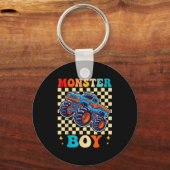 Monster Truck Boy Family Matching Monster Trucks B キーホルダー (正面)