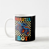 Monster Truck Boy Family Matching Monster Trucks B コーヒーマグカップ (左)