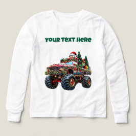 Monster Truck Christmas – Editable Boys’ Tri-Blend