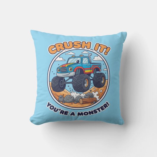 Monster Truck-Crush It! You're a Monster クッション (正面)