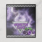 Monster Truck Food Label Tent プレイスカード (外部開封)