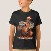 Monster Truck Gingerbread Man Funny Christmas Baki Tシャツ (正面)